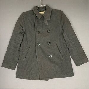 Old Navy Double Breasted Wool Blend Peacoat Men’s Size Small, Grey